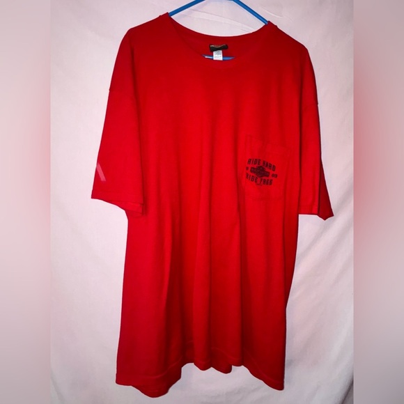 Harley-Davidson Red Classic Short Sleeve Pocket Tee - Picture 1 of 10